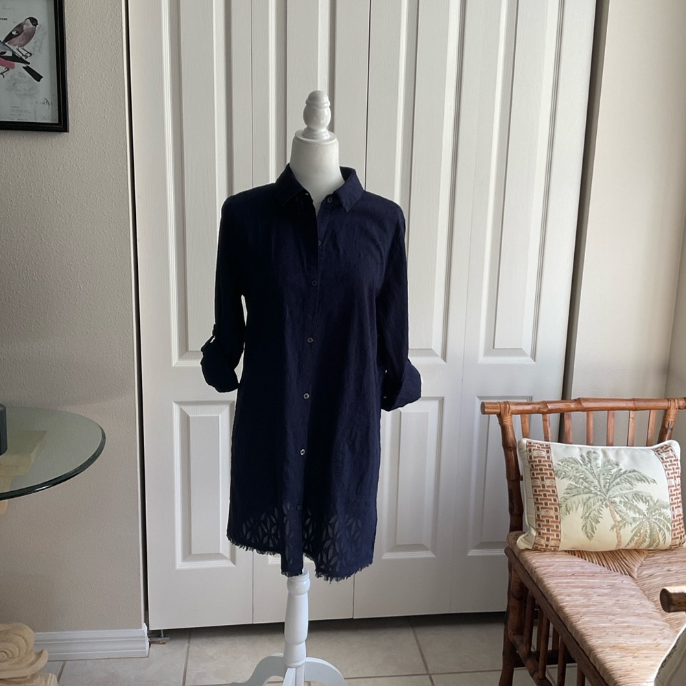 Tommy Bahama Dark Blue Textured dress